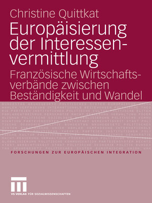 cover image of Europäisierung der Interessenvermittlung